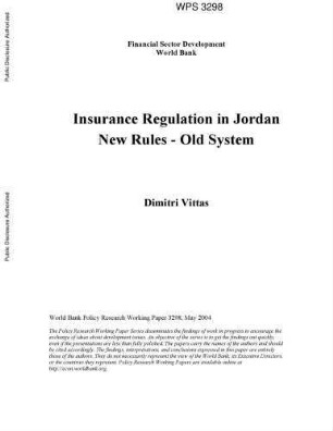 Insurance regulation in Jordan : New rules--old system