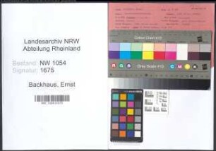 Entnazifizierung Ernst Backhaus , geb. 04.07.1889 (Posthalter)