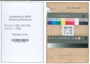 Entnazifizierung Erich Schulte , geb. 11.07.1900 ()