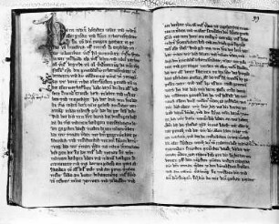 Offenbahrung der Margareta Ebner : Offenbahrung der Margareta Ebner. Handschrfit (1301/1400). Doppelseite. Mödingen, ehem. Dominikanerinnenkloster Maria Mödingen