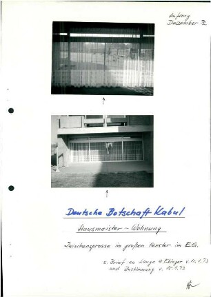 Deutsche Botschaft, Kabul, 1970-1973