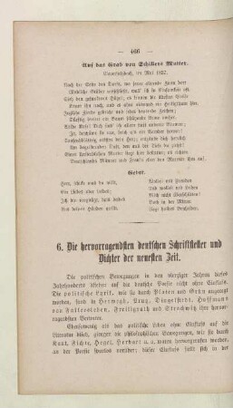 6. Die hervorragendsten deutschen Schriftsteller und Dichter der neuesten Zeit