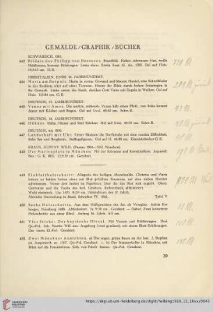 Gemälde, Graphik, Bücher (Nr. 443-463)