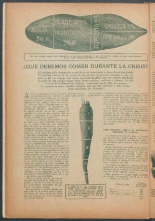 ¿Qué debemos comer durante la crisis?