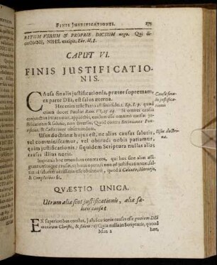 Caput VI. Finis Justificationis.