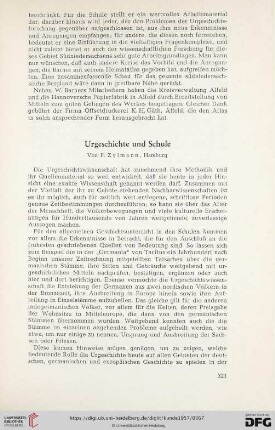 Urgeschichte und Schule