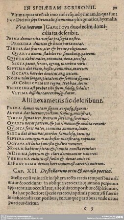 Cap. XII. De stellarum ortu et occasu poetico.