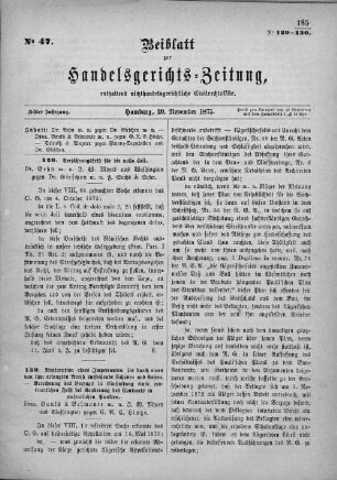 No. 47. 20. November 1875