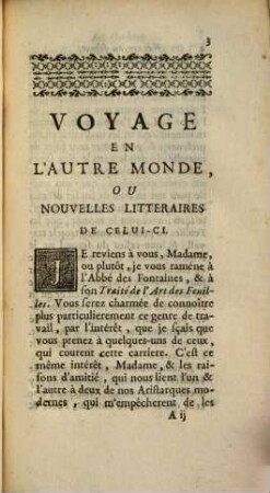 Voyage en l'Autre Monde, ou Nouvelles Litteraires De Celui-cy. 2