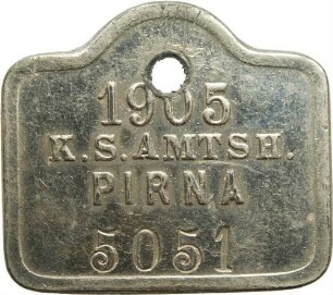 Pirna - Hundemarke Nr. 5051