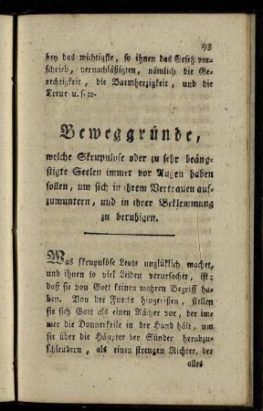 Beweggründe, ...
