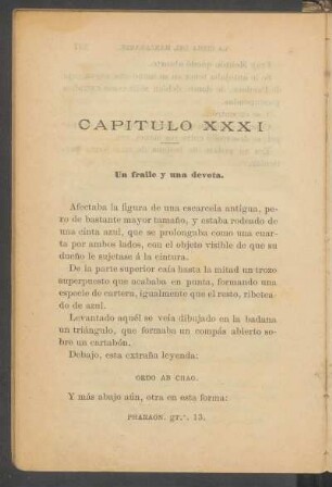 Capítulo XXXI - Un fraile y una devota.