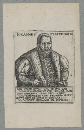 Bildnis des Iohannes Schneidenwein