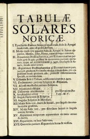 Tabulae Solares Noricae.