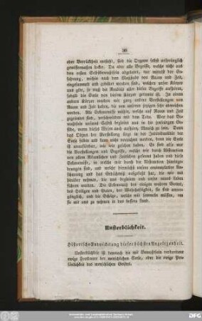 Unsterblichkeit.