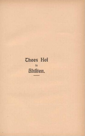 Thees Hof in Ahlsten