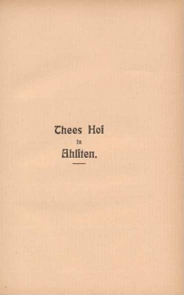 Thees Hof in Ahlsten