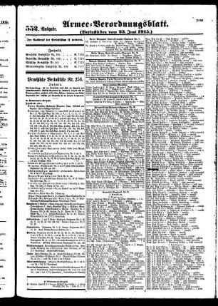 552.Ausgabe. Mittwoch, 23. Juni 1915