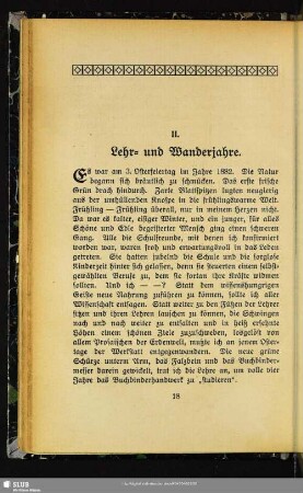 II. Lehr- und Wanderjahre