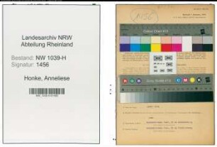 Entnazifizierung Anneliese Honke , geb. 28.05.1922 (Verkaeuferin)