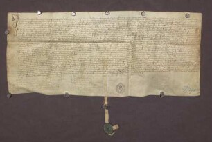 Erblehenbrief des Hans Wolf von Renchen zu Lahr gegen Werlin Hußler von Zußenhofen und dessen Frau Catharine über Güter zu Zusenhofen