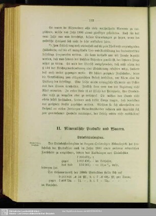 II. Mineralische Produkte und Waaren