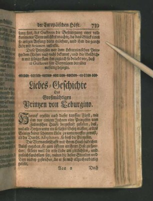 Liebes-Geschichte Des Großmüthigen Printzen von Leburgino.