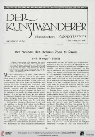 2: Der Neubau des Germanischen Museums