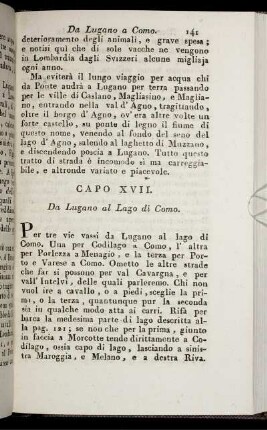 Capo XVII. Da Lugano al Lago di Como.