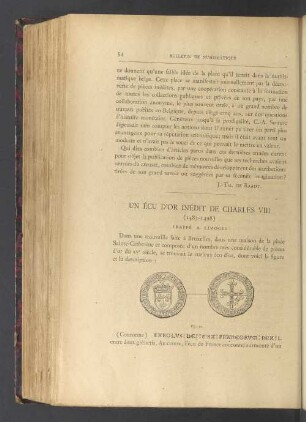 Un écu d'or inédit de charles VIII (1483-1498) frappé a limoges