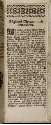 Tägliches Morgen- und Abend-Gebet.