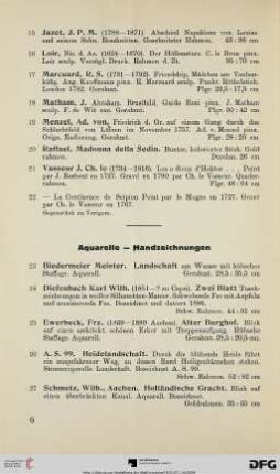 Aquarelle – Handzeichnungen (Nr. 23-29)
