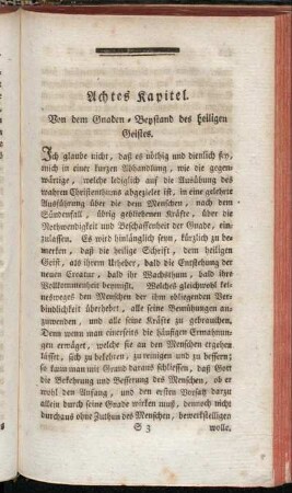 Achtes Kapitel. Von dem Gnaden-Beystand des heiligen Geistes.