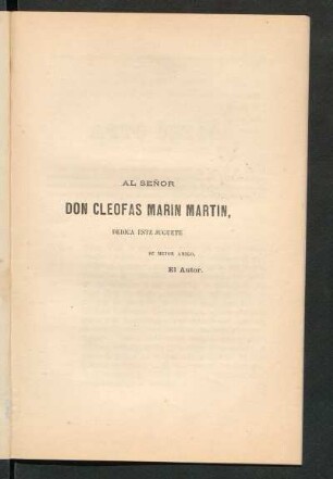 [Dedicatoria] A Don Cleofas Marin Martin