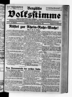 Bergische Volksstimme. 1917-1932