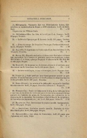 Bibliographie de la Belgique : ou catalogue général de l'imprimerie et de la librairie belges. 1879 = Jg. 36