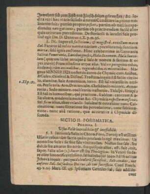 Sectio II. Porismatica.