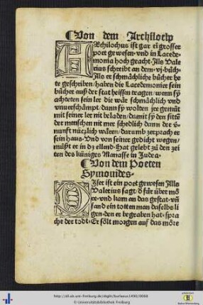 Von dem Poeten Symonides
