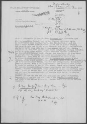 Wehingen mit Gosheim, Deilingen, Reichenbach/Heuberg, Egesheim, Bubsheim und Königsheim: Inspektionsbericht 1966
