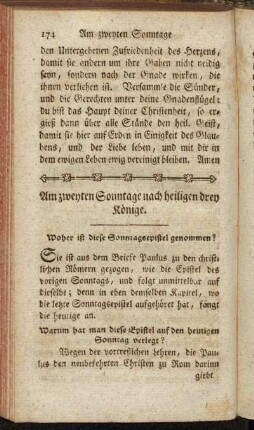 Am zweyten Sonntage nach heiligen drey Könige.