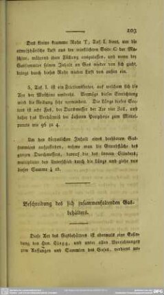 Beschreibung des sich zusammenfaltenden Gasbehälters