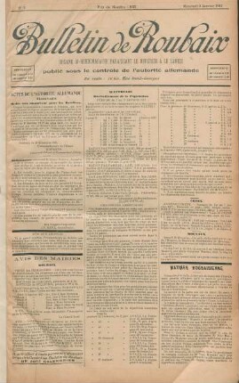 1917: Bulletin de Roubaix