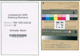 Entnazifizierung Martin Schwabe , geb. 13.09.1899 (Zollbeamter)