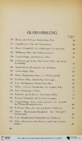 Glassammlung (Nr. 68-830)