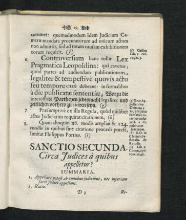 Sanctio Secunda. Circa Iudices a quibus appeletur?