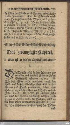 Das zwantzigste Capitel