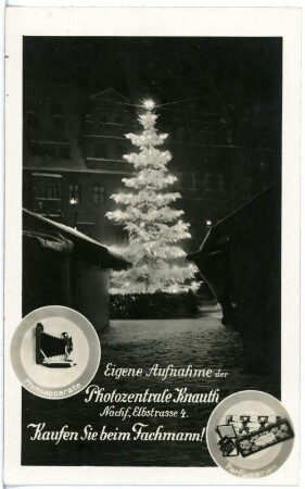 Meißen. Christbaum auf dem Markt, Photo-Knauth
