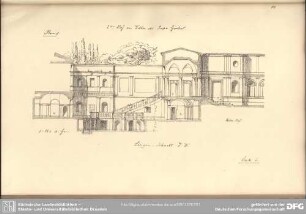 Der zweite Hof aus Vigna di Papa Giulio III., vor Porta del Popolo - Rom