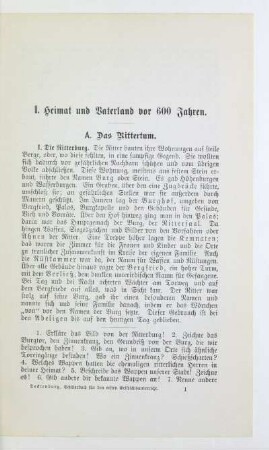 A. Das Rittertum