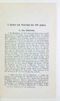 A. Das Rittertum